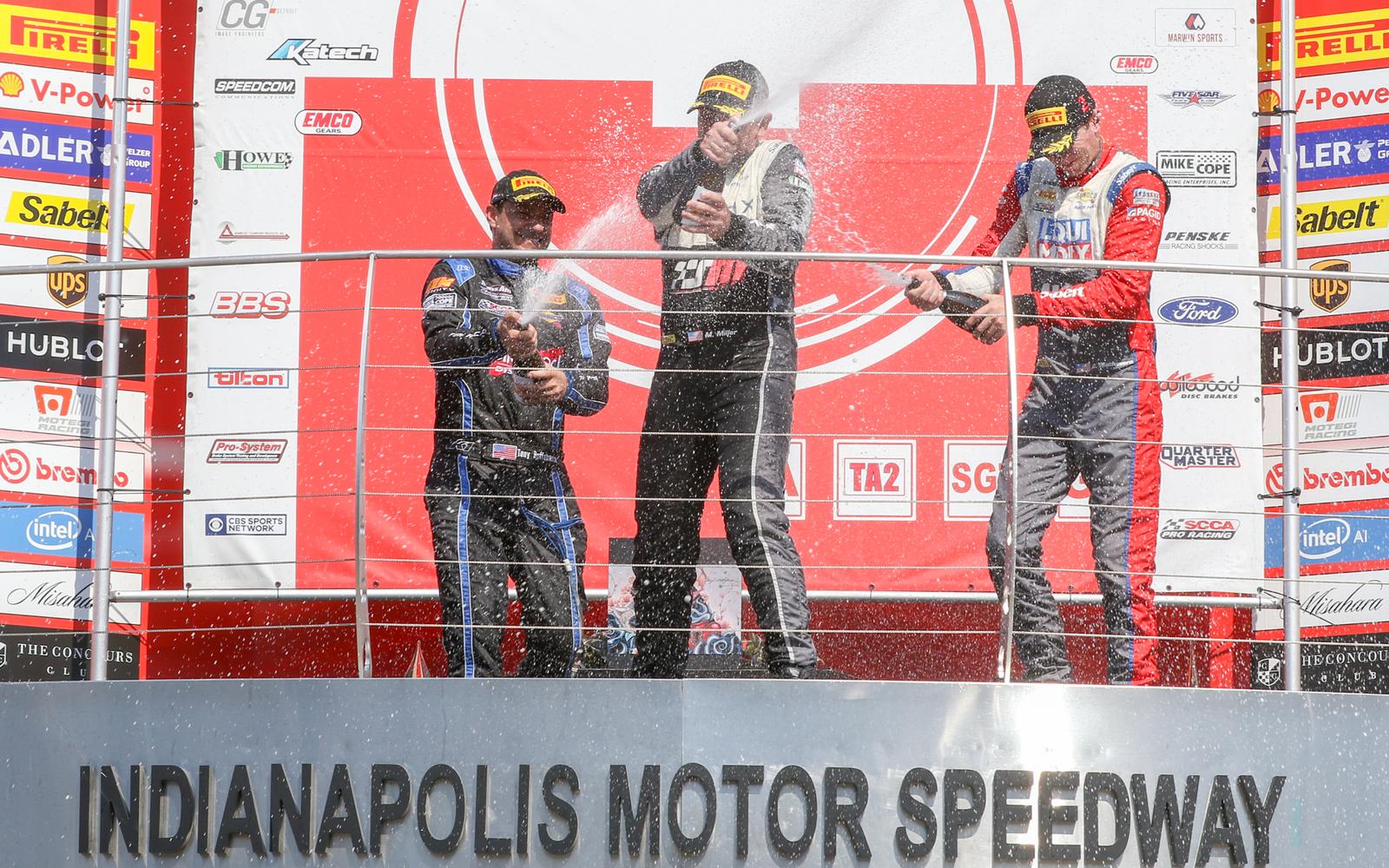 MILLER SURVIVES LATE RACE RESTART FOR FIRST TRANS AM TA2 WIN OF THE SEASON